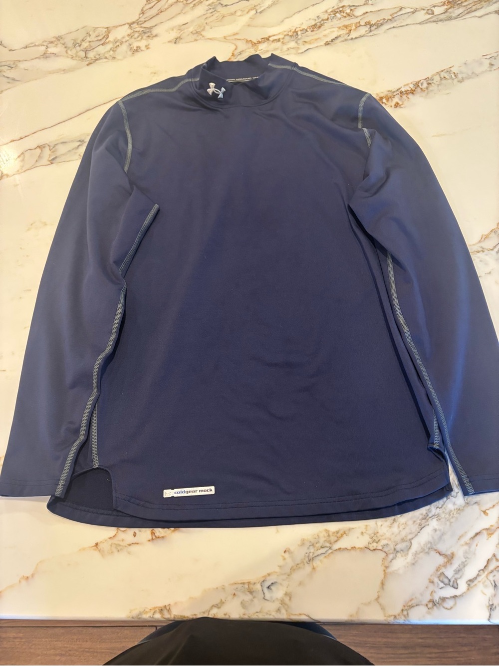 Under Armour Navy Long-Sleeve Men’s Coldgear Fitted